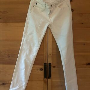 AG Adriano Goldschmied The Stevie Slim Straight Off-White Denim Jeans Size 29R
